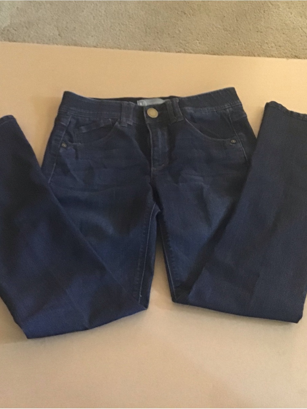 Wit & Wisdom Dark Blue mid rise baby boot petite jeans size 4P